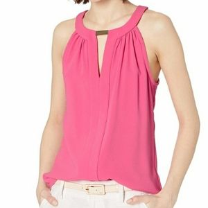 TRINA TURK Pink Keyhole Tank